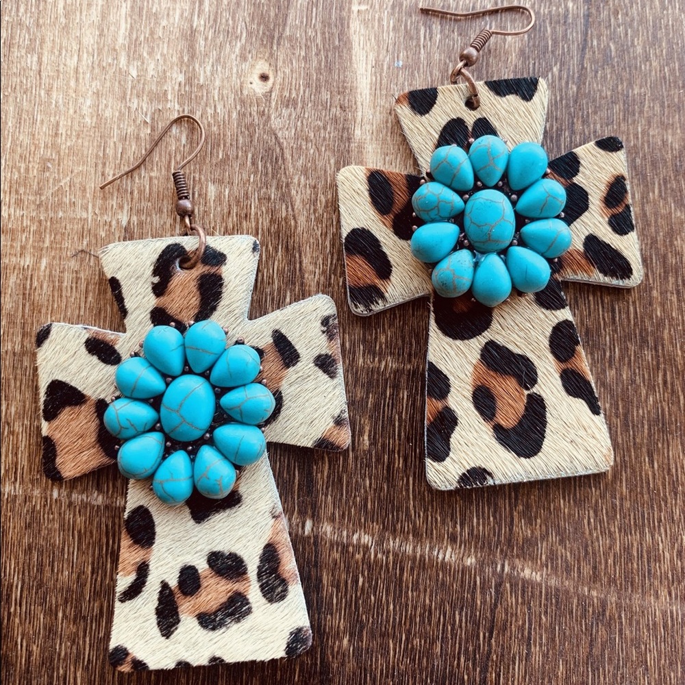 Leopard Squashblossom Earrings
